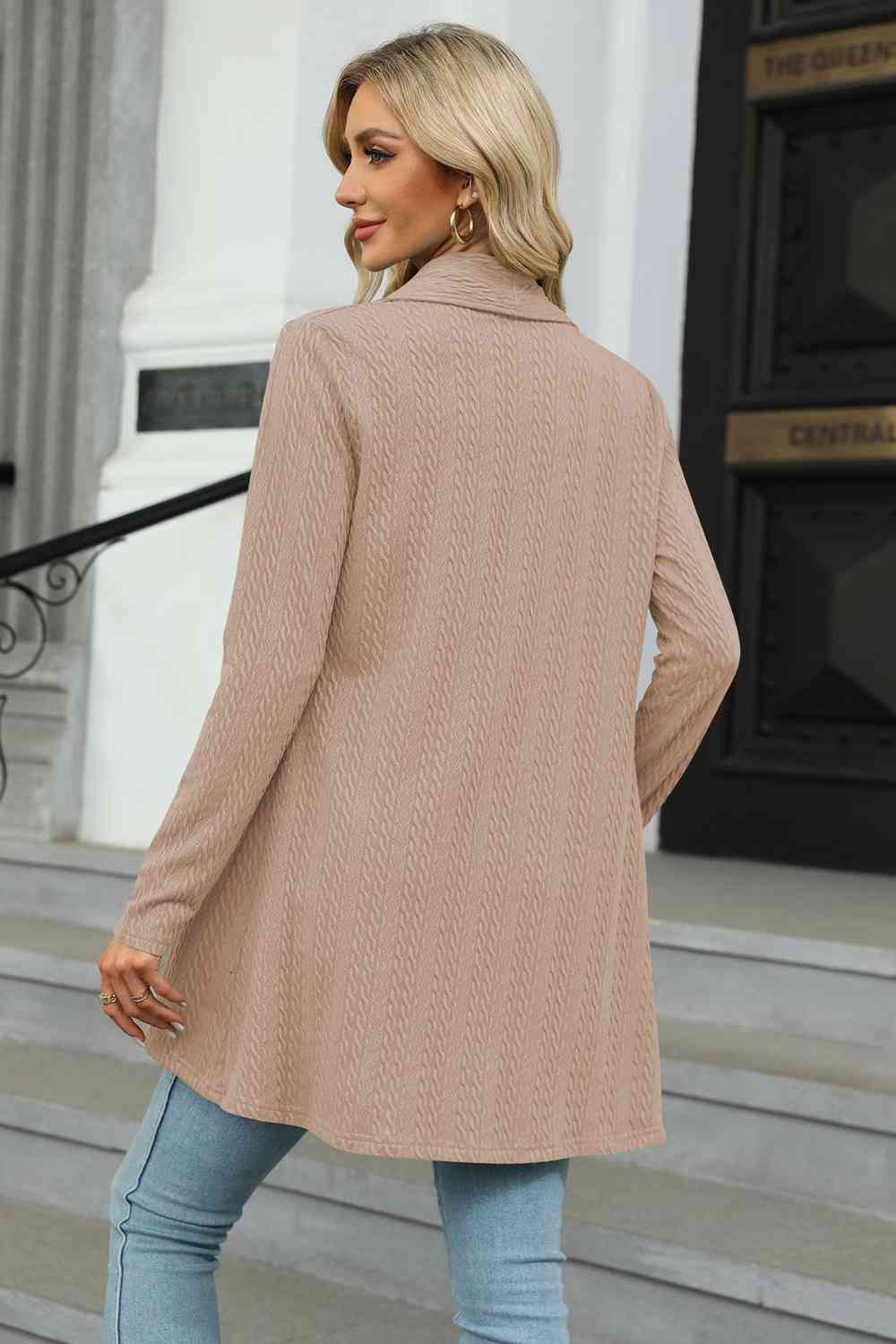 Open Front Long Sleeve Cardigan - Deals DejaVu