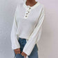 Quarter-Button Slit Sweater