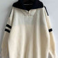 Ribbed Two-Tone Half Zip Sweater - Deals DejaVu