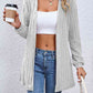 Open Front Dropped Shoulder Cardigan