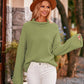 Mock Neck Drop Shoulder Sweater - Deals DejaVu