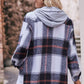 Plaid Dropped Shoulder Hooded Jacket (BFD) T - Deals DejaVu