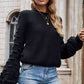 Weekend Style Rib-Knit Dropped Shoulder Sweater - Deals DejaVu