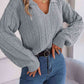 Johnny Collar Drop Shoulder Sweater