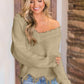 Frayed Hem Dropped Shoulder Sweater - Deals DejaVu