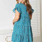 Double Take Short Flounce Sleeve Tiered Dress
