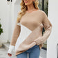Color Block Round Neck Sweater