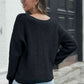 Crisscross Surplice Neck Long Sleeve Sweater
