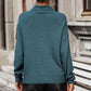 Turtle Neck Tassel Front Long Sleeve Pullover Sweater - Deals DejaVu