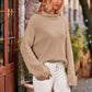 Mock Neck Drop Shoulder Sweater - Deals DejaVu