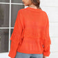 Double Take Fringe Trim Open Front Cardigan
