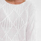 Openwork Round Neck Knit Top