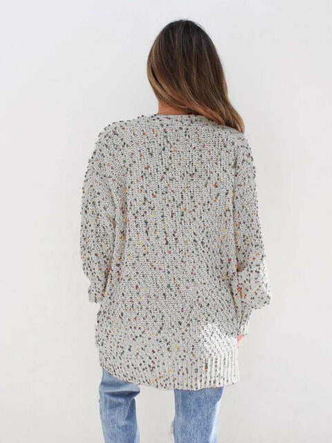 Multicolored Open Front Cardigan - Deals DejaVu