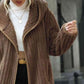 Open Front Ribbed Hooded Coat (BFD) T - Deals DejaVu