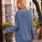 Round Neck Sweater with Pocket - Deals DejaVu