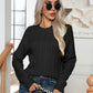 Cable-Knit Round Neck Long Sleeve Sweater