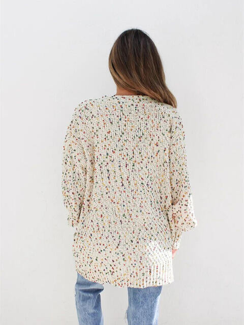 Multicolored Open Front Cardigan - Deals DejaVu