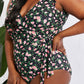 Marina West Swim Full Size Float On Ruffle Faux Wrap One-Piece in Floral (TB10D) T - Deals DejaVu
