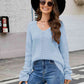 V-Neck Rib-Knit Top - Deals DejaVu
