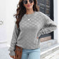 Round Neck Dropped Shoulder Sweater - Deals DejaVu