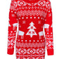 Christmas Element Round Neck Mini Sweater Dress (MWBT) T - Deals DejaVu