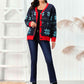 Snowflake Pattern Button Down Cardigan