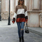 Color Block Round Neck Sweater - Deals DejaVu