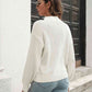 Dropped Shoulder Rib-Knit Sweater