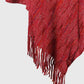 Fringe Hem Hooded Poncho