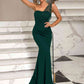 Rhinestone One-Shoulder Formal Dress (BWM) T - Deals DejaVu