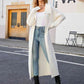 Full Size Collared Open Front Duster Cardigan
