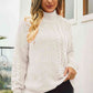 Cable-Knit Turtle Neck Long Sleeve Sweater - Deals DejaVu