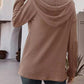 Half Button Up Drawstring Hoodie