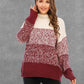 Color Block Turtleneck Sweater - Deals DejaVu