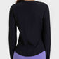 Round Neck Long Sleeve Sport Top