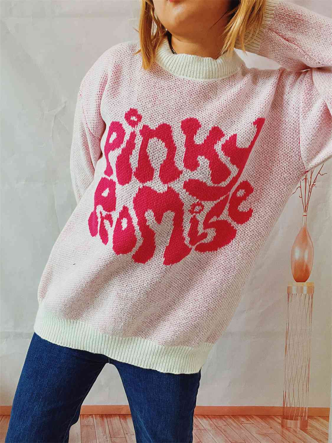 PINKY PROMISE Graphic Sweater - Deals DejaVu