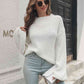 Round Neck Dropped Shoulder Sweater