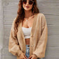 V-Neck Dropped Shoulder Cardigan