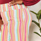 Double Take Striped Smocked Waist Pants with Pockets