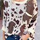 Contrast Round Neck Drop Shoulder Sweater
