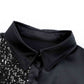 Sequin Button Front High-Low Shirt Dress (MWBT) T - Deals DejaVu