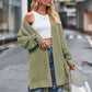Long Sleeve Waffle-Knit Cardigan