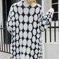 Geometric Open Front Fuzzy Cardigan