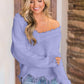 Frayed Hem Dropped Shoulder Sweater - Deals DejaVu