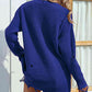 Distressed V-Neck Drop Shoulder Sweater - Deals DejaVu