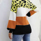 Color Block Round Neck Sweater - Deals DejaVu