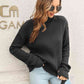 Decorative Button Slit Sweater - Deals DejaVu