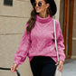 Cable-Knit Turtleneck Sweater - Deals DejaVu