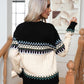 Round Neck Cable-Knit Sweater - Deals DejaVu