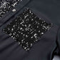 Sequin Button Front High-Low Shirt Dress (MWBT) T - Deals DejaVu